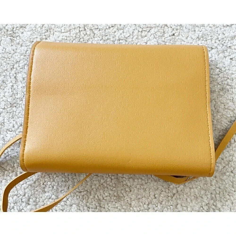 Clutch Tech Organizer Roll Honey Vegan Leather Katherine Carmel Colored NEW